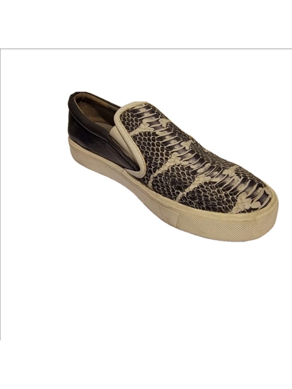 Vince Banler Snake Embossed Slip On Sneakers Size 6